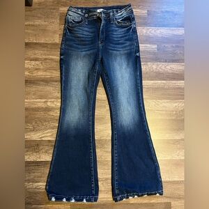Kancan Flare Distressed Jeans